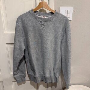 Men's Medium J.Crew Grey Crewneck Sweatshirt Heritage 14 oz